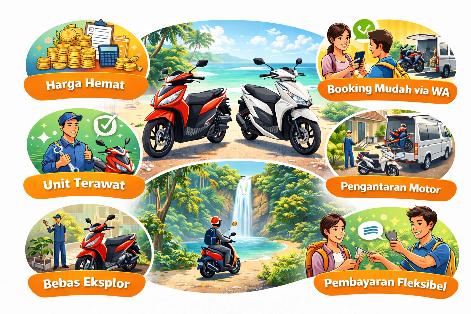 Proses Pemesanan Motor di King Rental Bali